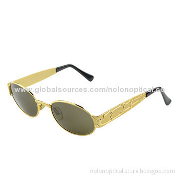 Metal Sunglasses with Special Temple for Men and Women, CR39 Lens